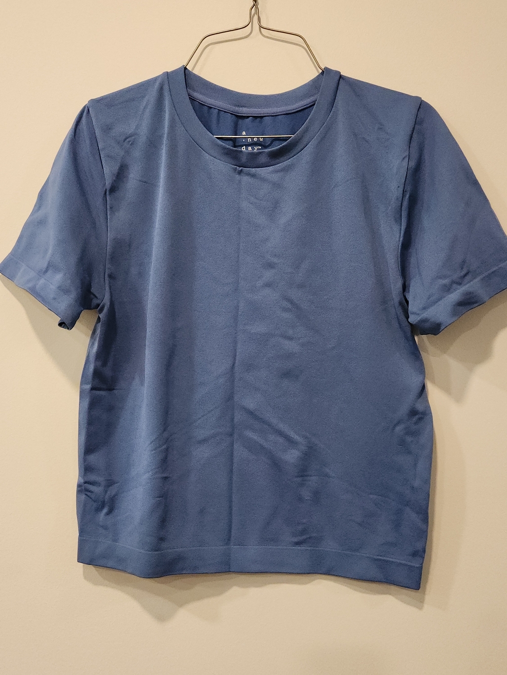 A New Day Women's Short Sleeve Crewneck T‑Shirt in Slate Blue Sz XXL